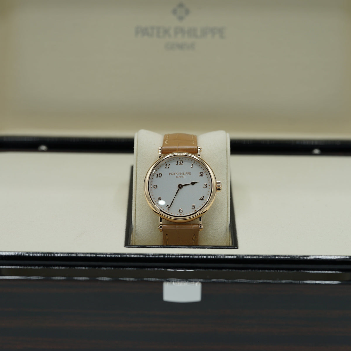 Patek Philippe Calatrava 34.6 mm Silver Dial 18K Rose Gold   Leather Strap 7200R-001 - WATCHXNYC