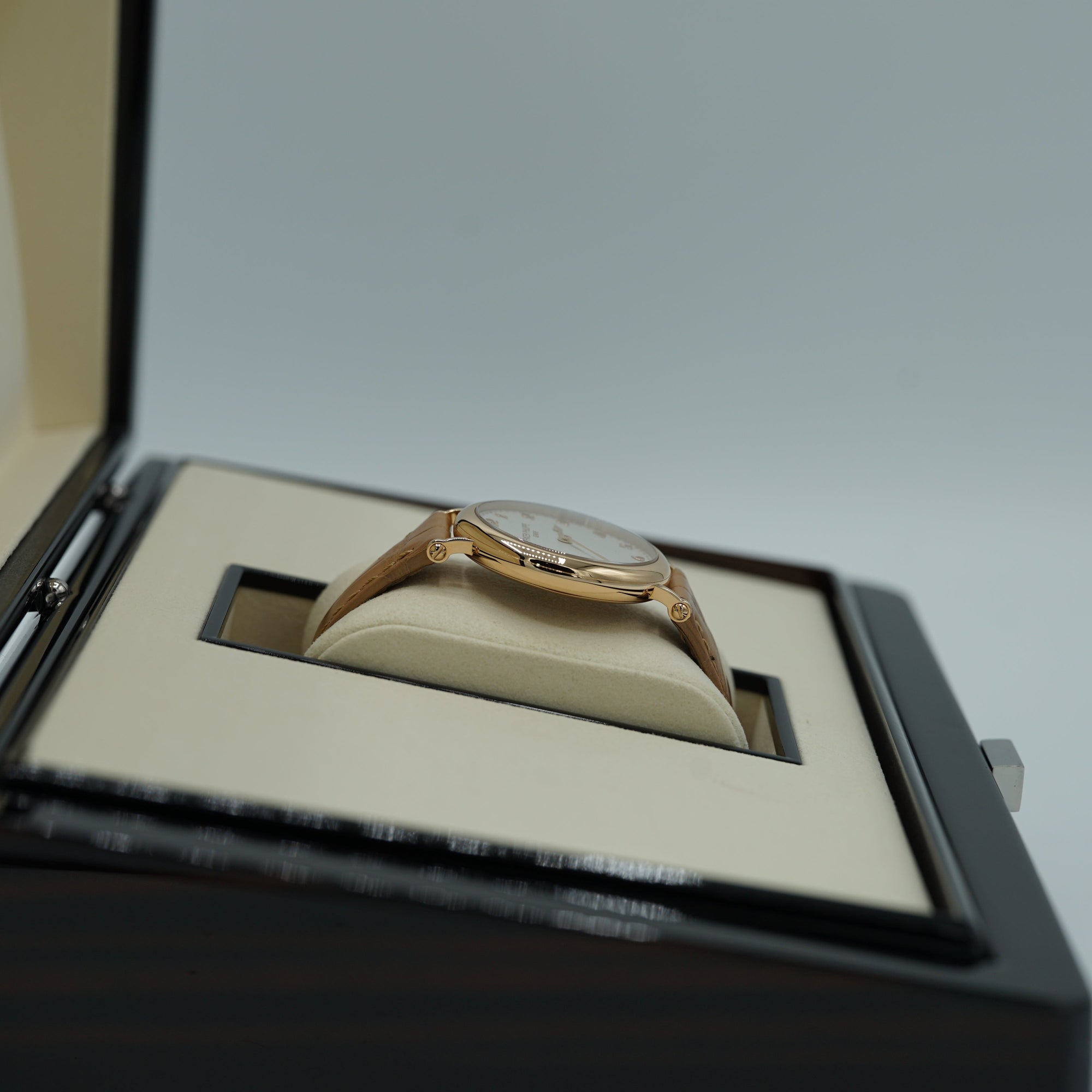 Patek Philippe Calatrava 34.6 mm Silver Dial 18K Rose Gold   Leather Strap 7200R-001 - WATCHXNYC
