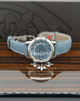 Patek Philippe Complications World Time Carbon Dial   Blue Strap 38.5 mm 5231G-001 - WATCHXNYC