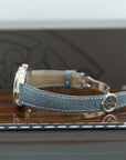 Patek Philippe Complications World Time Carbon Dial   Blue Strap 38.5 mm 5231G-001 - WATCHXNYC
