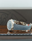 Patek Philippe Complications World Time Carbon Dial   Blue Strap 38.5 mm 5231G-001 - WATCHXNYC