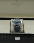 Patek Philippe Complications 40 mm Blue Dial 18K White Gold   Leather Strap 5330G-001 - WATCHXNYC