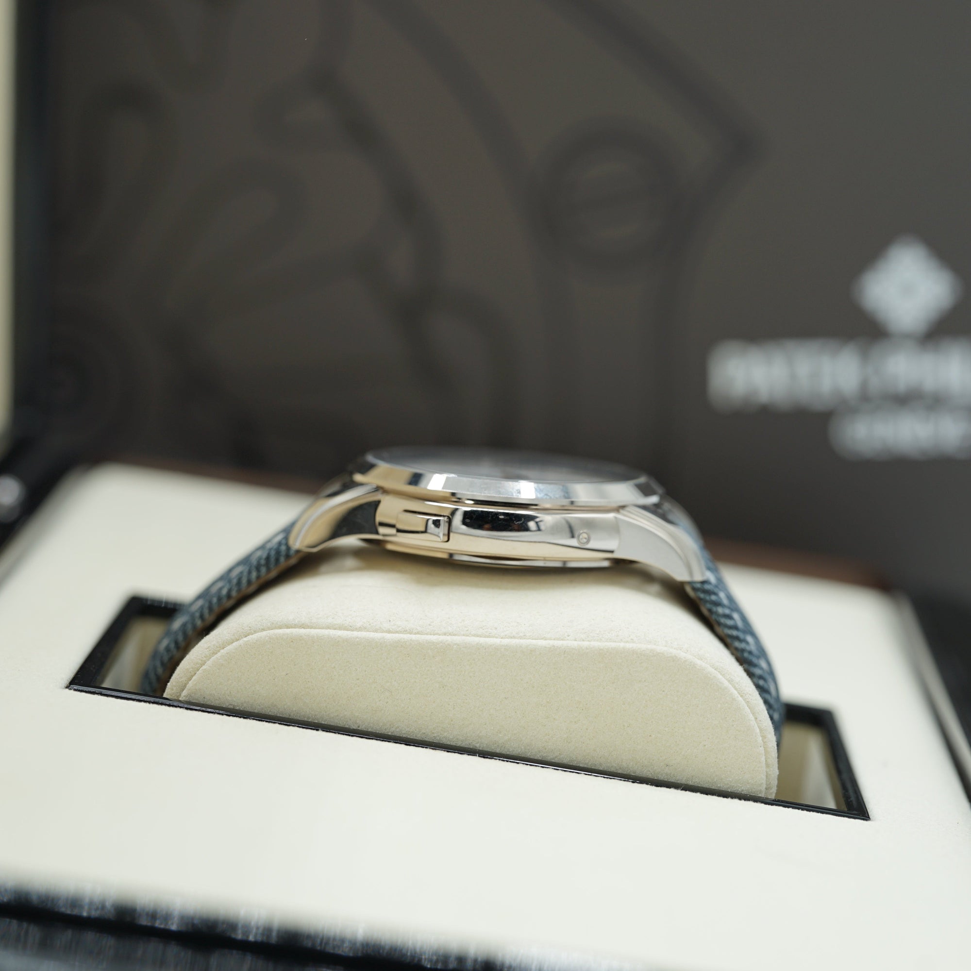 Patek Philippe Complications 40 mm Blue Dial 18K White Gold   Leather Strap 5330G-001 - WATCHXNYC