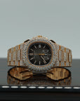 Patek Philippe 5980/1R-001 Nautilus 40.5mm Black Gradient Dial Rose Gold - WATCHXNYC