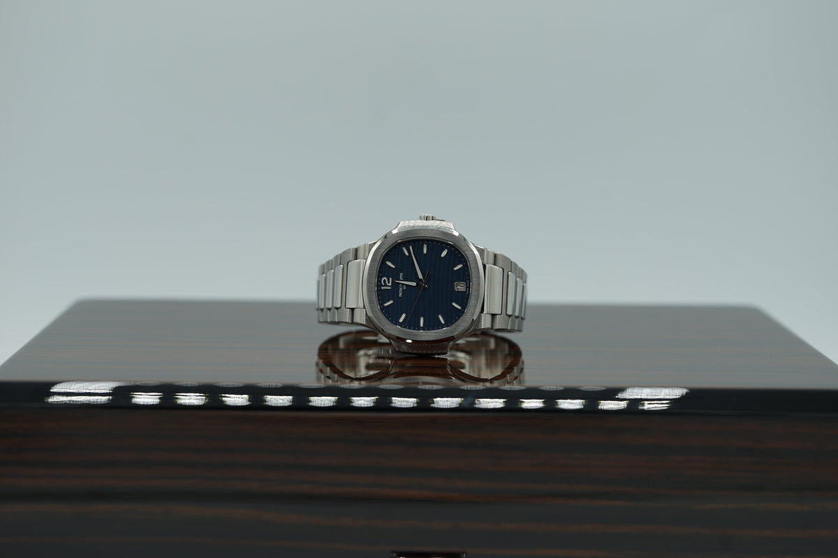 Patek Philippe Nautilus 35.2 mm Blue Dial Stainless Steel Bracelet 7118/1A-001 - WATCHXNYC