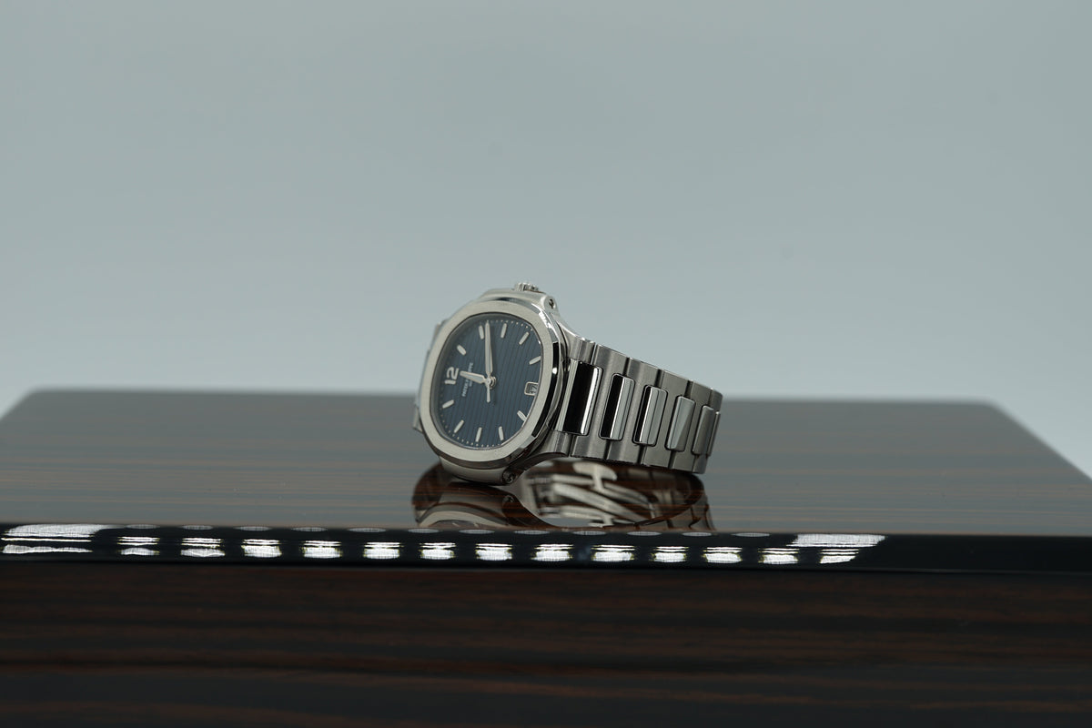 Patek Philippe Nautilus 35.2 mm Blue Dial Stainless Steel Bracelet 7118/1A-001 - WATCHXNYC