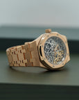 Audemars Piguet Royal Oak Double Balance Wheel Openworked 41 mm Slate Grey Dial 18-Carat Pink Gold Bracelet 15407OR.OO.1220OR.01 - WATCHXNYC