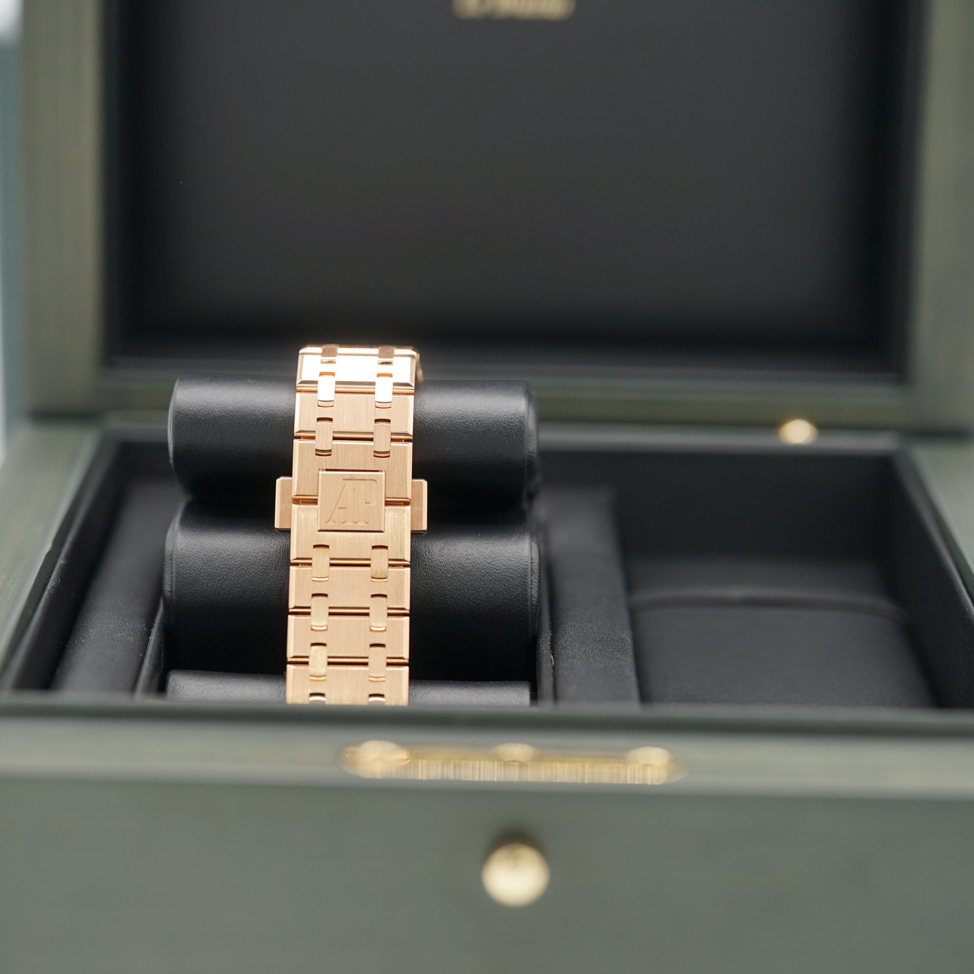 Audemars Piguet Royal Oak Double Balance Wheel Openworked 41 mm Slate Grey Dial 18-Carat Pink Gold Bracelet 15407OR.OO.1220OR.01 - WATCHXNYC