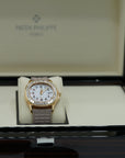 Patek Philippe  Aquanaut 35.6 mm Beige Dial with Diamonds 18K Rose Gold Rubber Strap 5072R-001 - WATCHXNYC