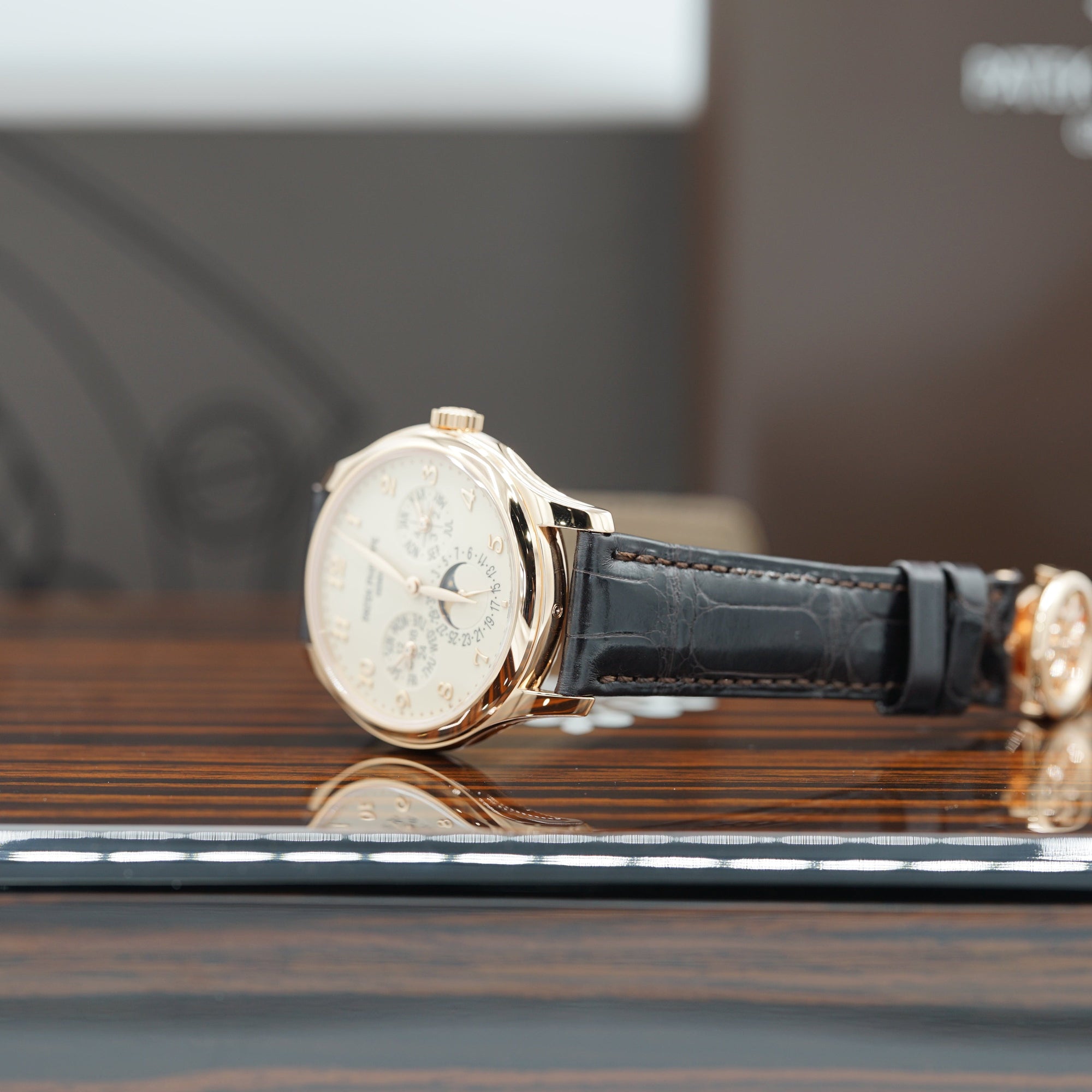 Patek Philippe Grand Complications 39 mm Silver Dial 18k Rose Gold   Leather Strap 5327R-001 - WATCHXNYC