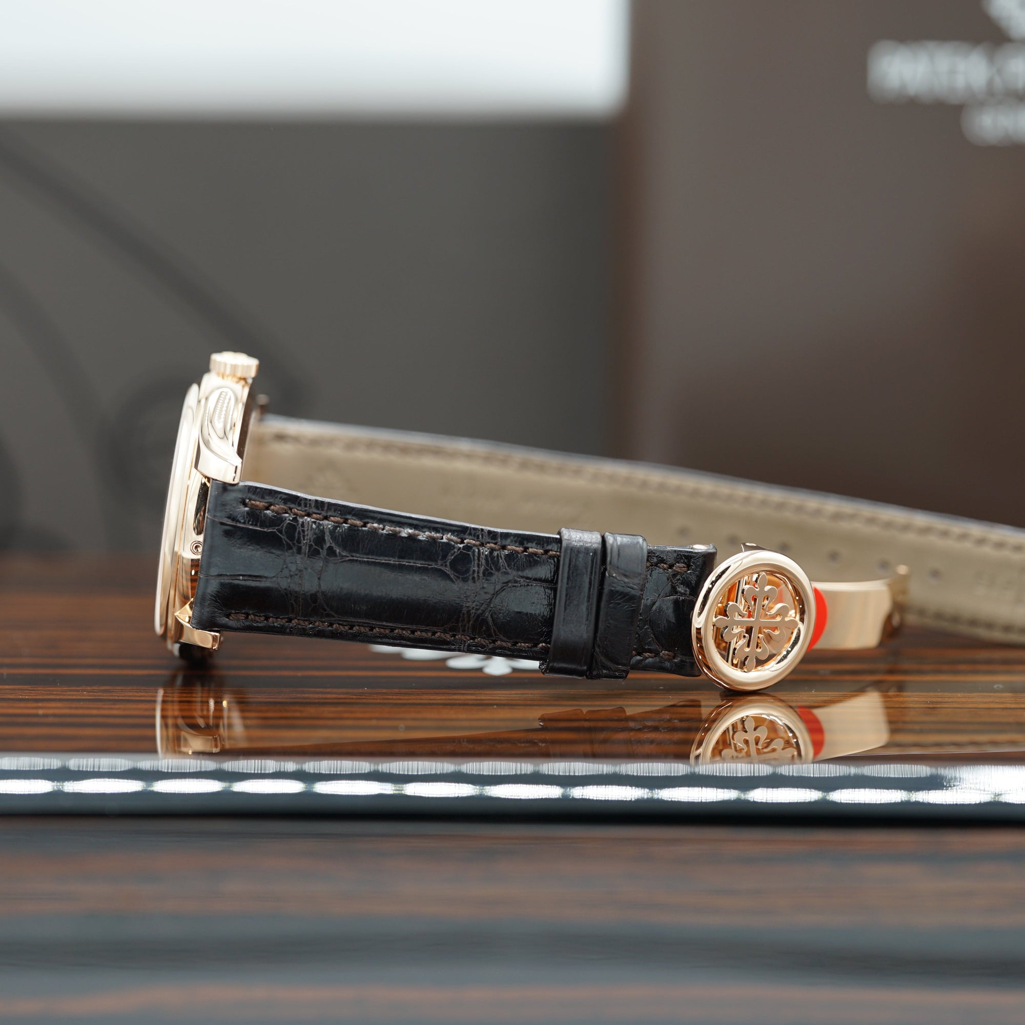 Patek Philippe Grand Complications 39 mm Silver Dial 18k Rose Gold   Leather Strap 5327R-001 - WATCHXNYC