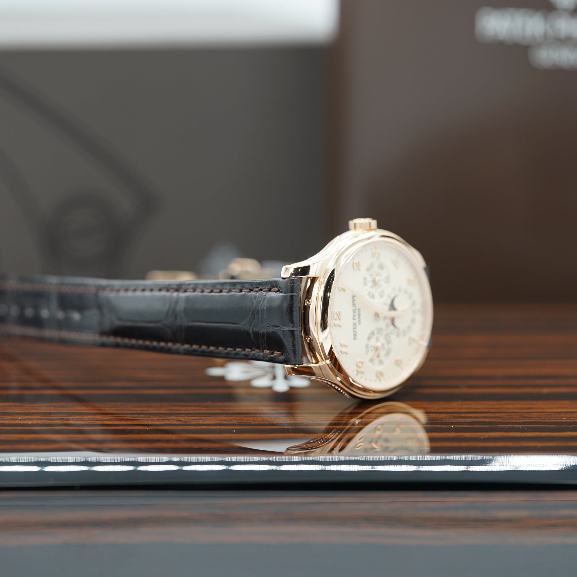 Patek Philippe Grand Complications 39 mm Silver Dial 18k Rose Gold   Leather Strap 5327R-001 - WATCHXNYC
