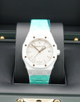 Audemars Piguet Royal Oak Selfwinding 34 mm Silver Dial White Ceramic Bracelet 77350CB.OO.1266CB.01 - WATCHXNYC