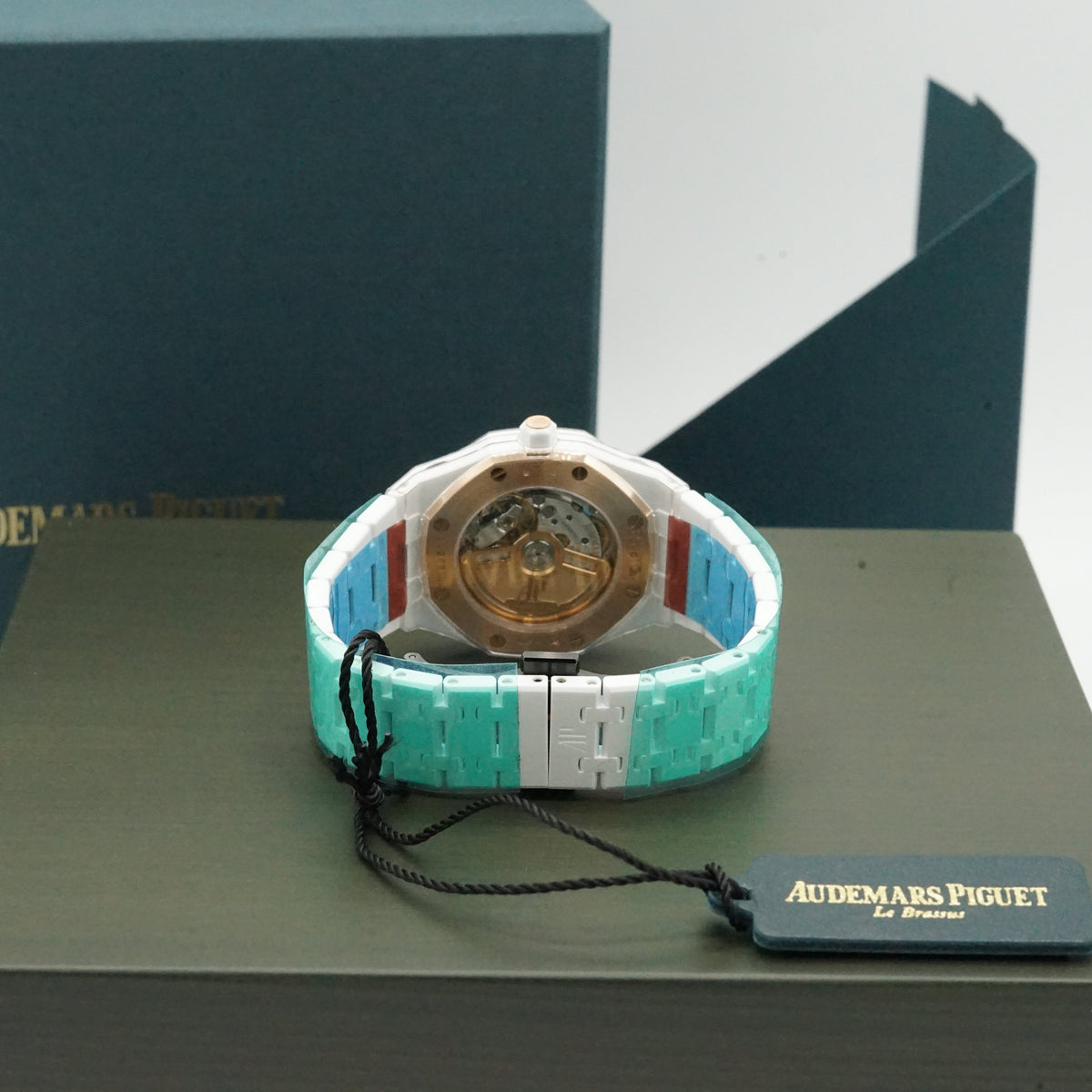 Audemars Piguet Royal Oak Selfwinding 34 mm Silver Dial White Ceramic Bracelet 77350CB.OO.1266CB.01 - WATCHXNYC