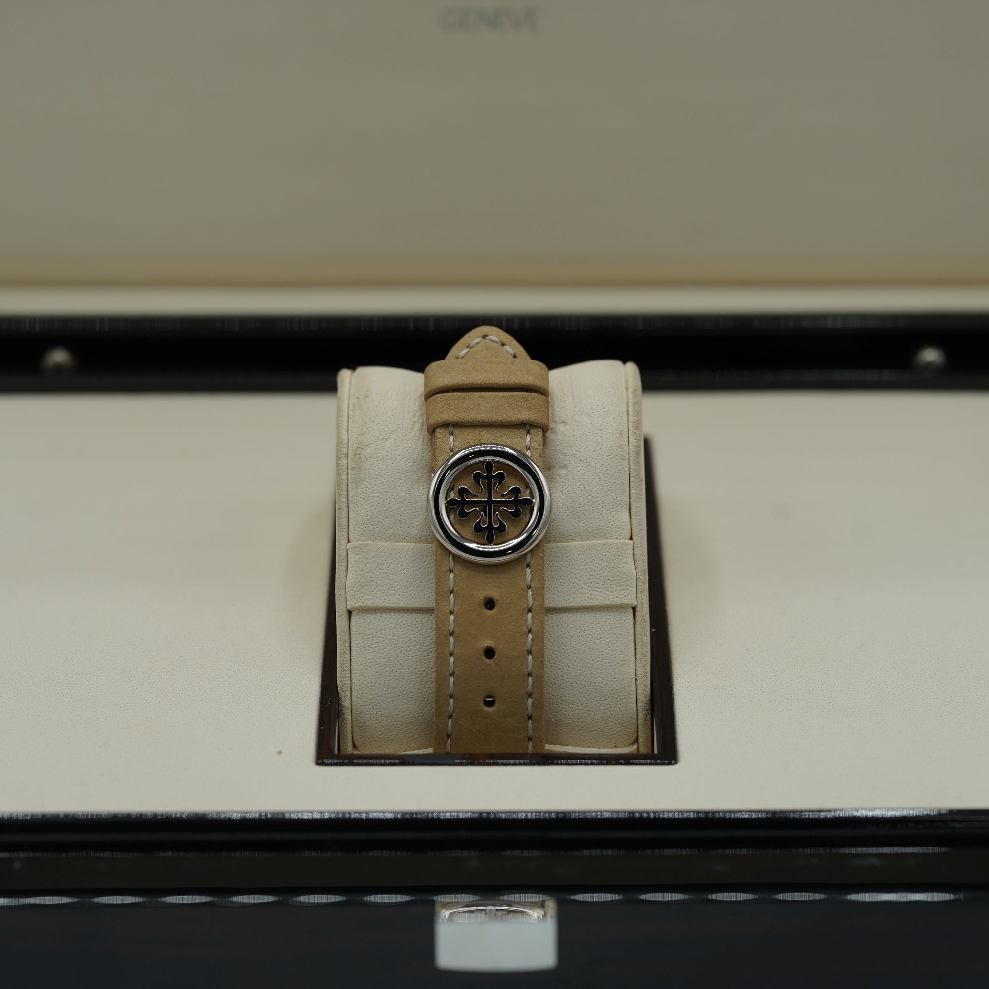 Patek Philippe Complications Travel Time Textured Gray Dial White Gold Case   Beige Strap 41mm 5326G-001 - WATCHXNYC