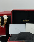 Cartier Panthère Small Yellow Gold Silver Dial Double Loop Bracelet WGPN0046 - WATCHXNYC