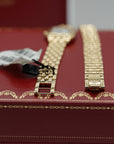 Cartier Panthère Small Yellow Gold Silver Dial Double Loop Bracelet WGPN0046 - WATCHXNYC