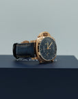 Panerai Luminor Chrono Goldtech™ 44 mm Blue Dial Panerai Goldtech   Dark Blue Leather Strap PAM01111 - WATCHXNYC