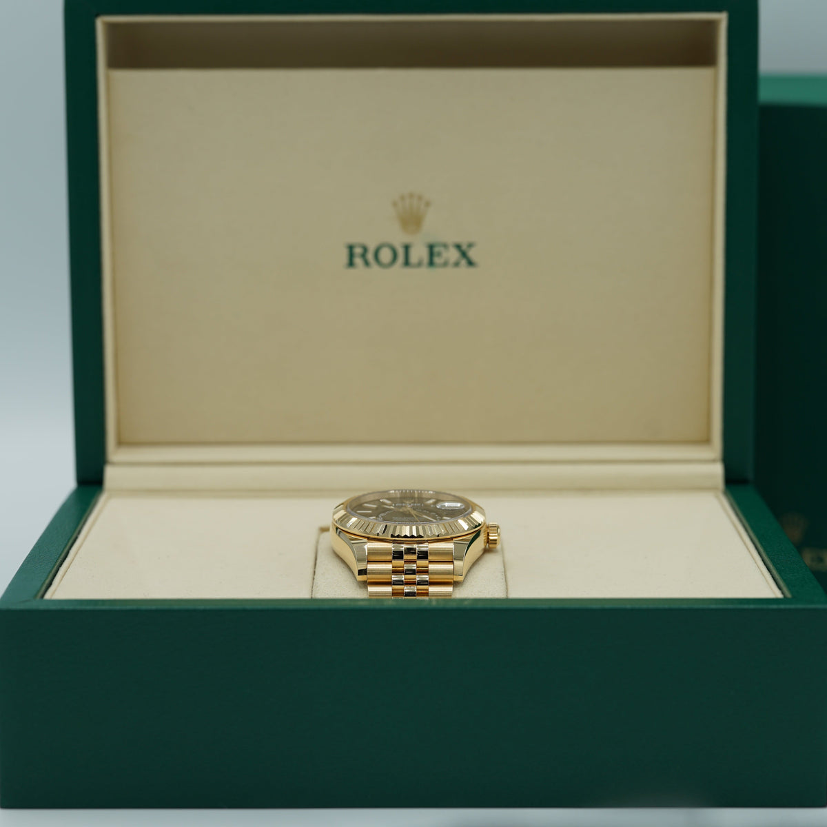 Rolex Sky-Dweller 42 mm Bright Black Dial 18k Yellow Gold Jubilee 336938-0005 - WATCHXNYC