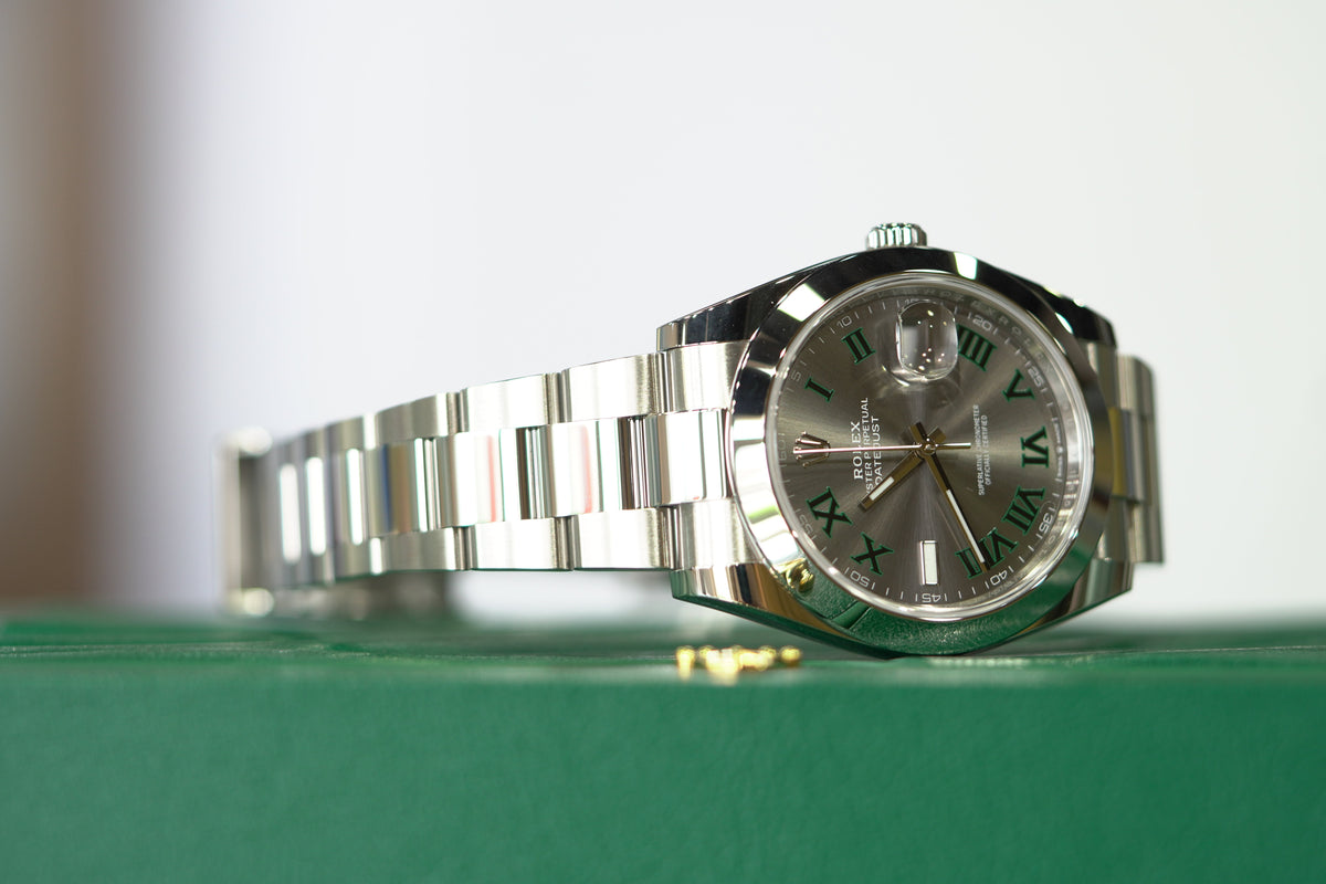 Rolex Datejust 41 41 mm Slate  Dial Oystersteel Oyster Bracelet 126300-0013 - WATCHXNYC