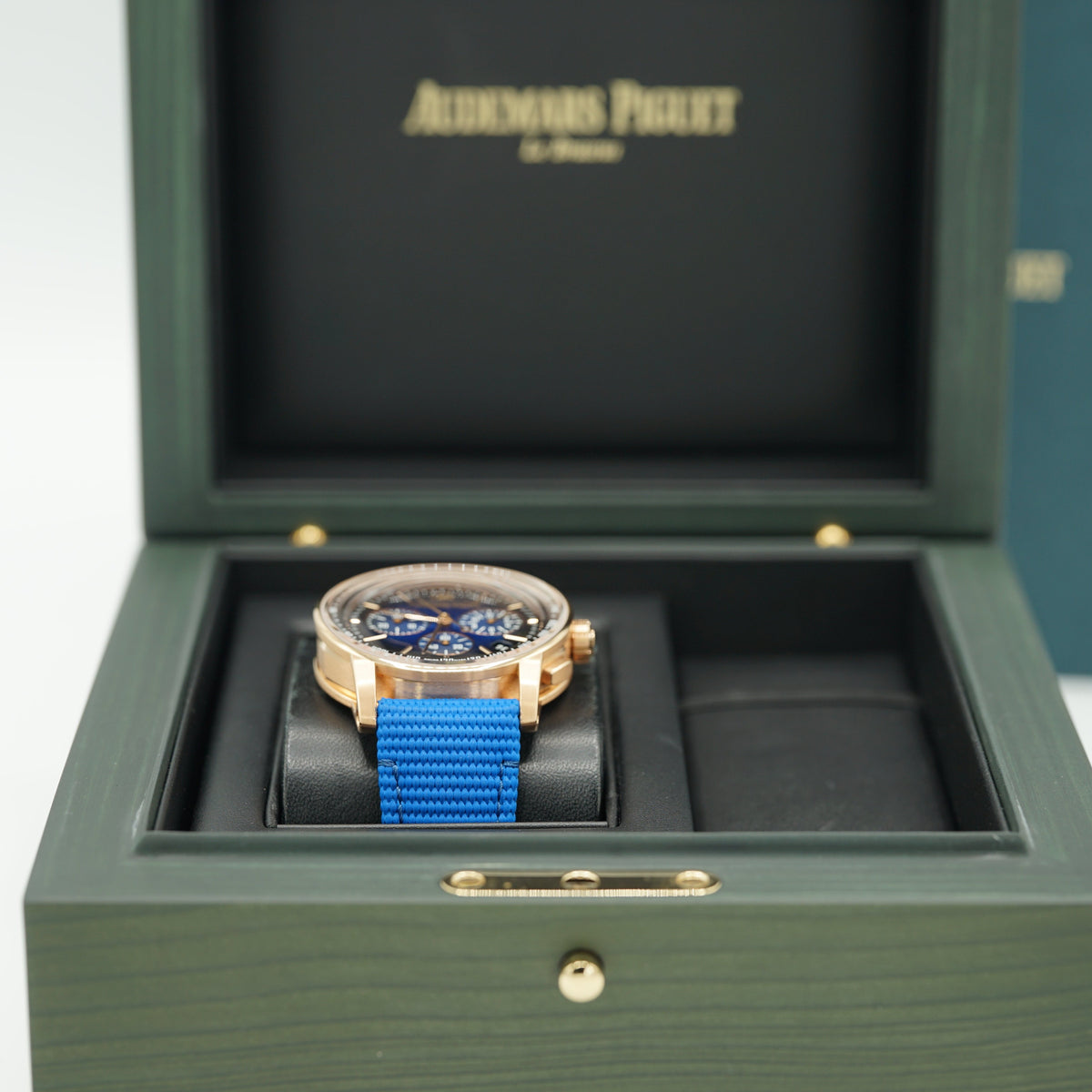 Audemars Piguet Code 11.59 41mm Lacquered Blue Dial Rose Gold Blue Strap 26393OR.OO.A027KB.01 - WATCHXNYC