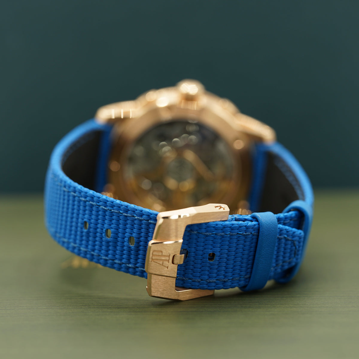 Audemars Piguet Code 11.59 41mm Lacquered Blue Dial Rose Gold Blue Strap 26393OR.OO.A027KB.01 - WATCHXNYC