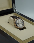 A. Lange & Sohne Zeitwerk Decimal Strike 44.2 mm Silver Dial 18k Honey Gold   Leather Strap 143.050 / LSLS1436AA - WATCHXNYC