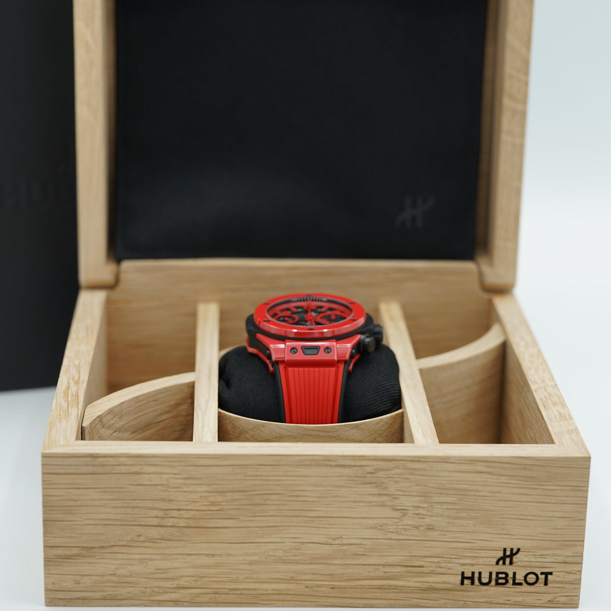 HUBLOT Big Bang Unico Red Magic 42 mm Transparent Dial Polished Red Ceramic Rubber Strap 441.CF.8513.RX - WATCHXNYC