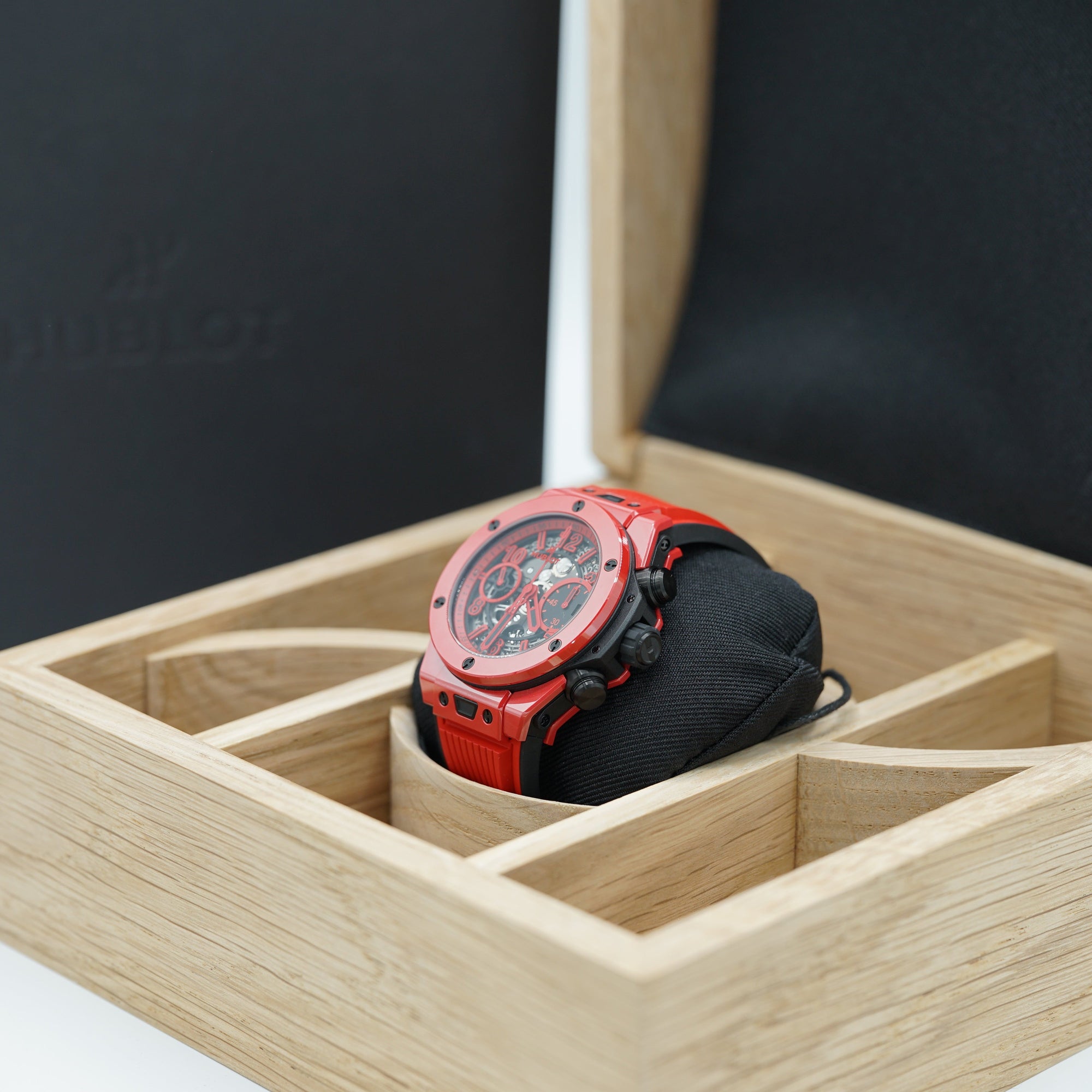 HUBLOT Big Bang Unico Red Magic 42 mm Transparent Dial Polished Red Ceramic Rubber Strap 441.CF.8513.RX - WATCHXNYC