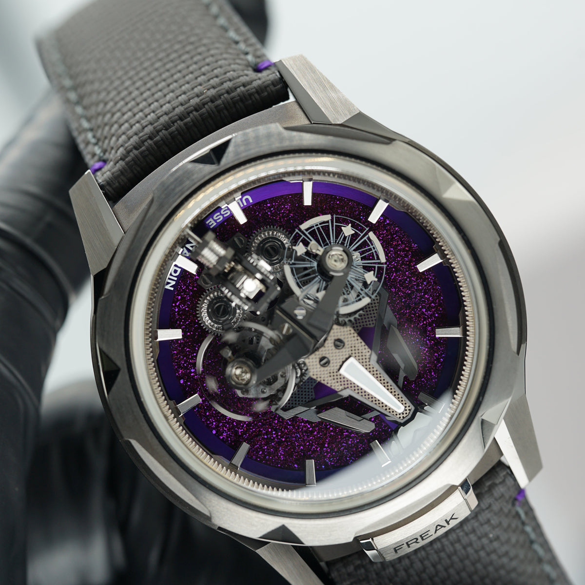 Ulysse Nardin Freak S WOS Centenary Exclusive 45 mm Crystalium Purple Dial Textured Rubber Strap 2513-500LE-7A-WOS/3A - WATCHXNYC