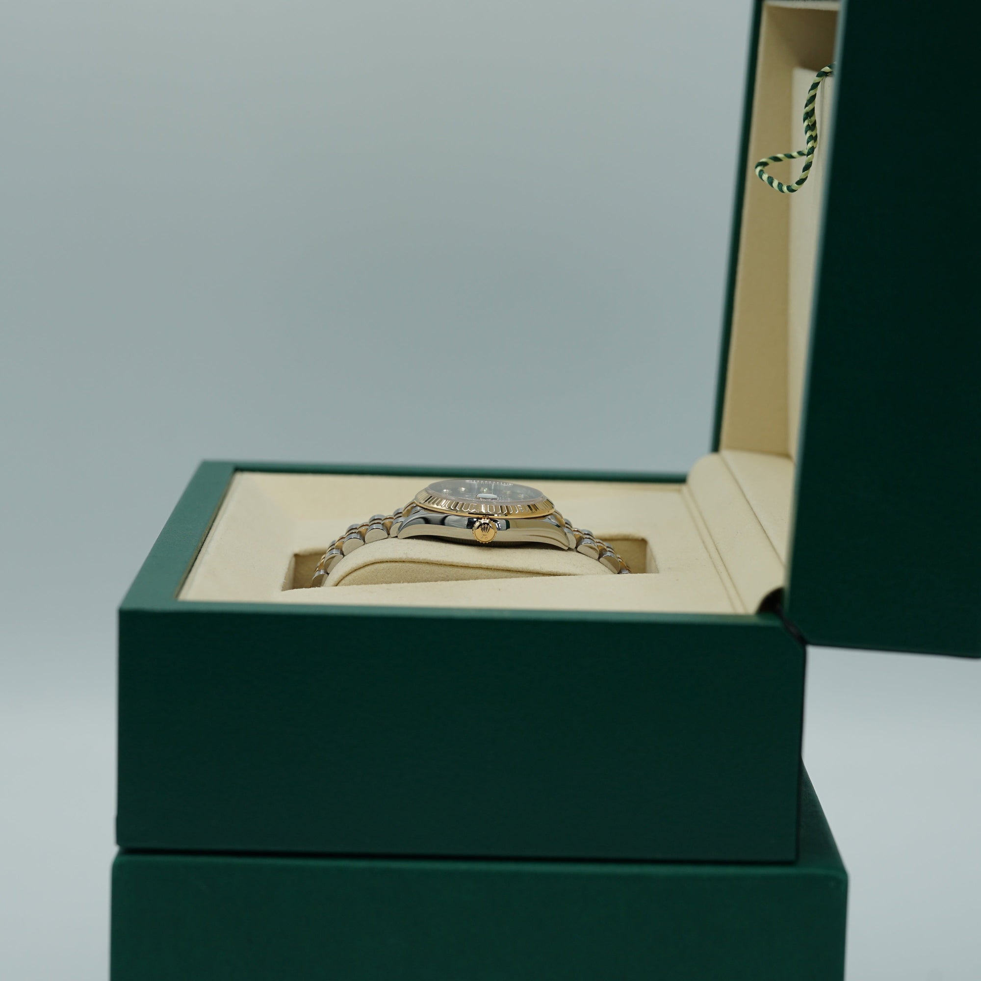 Rolex Datejust 31mm Dark Grey Set With Diamonds Dial Oystersteel and 18k Yellow Gold Jubilee Bracelet 278273-0022 - WATCHXNYC