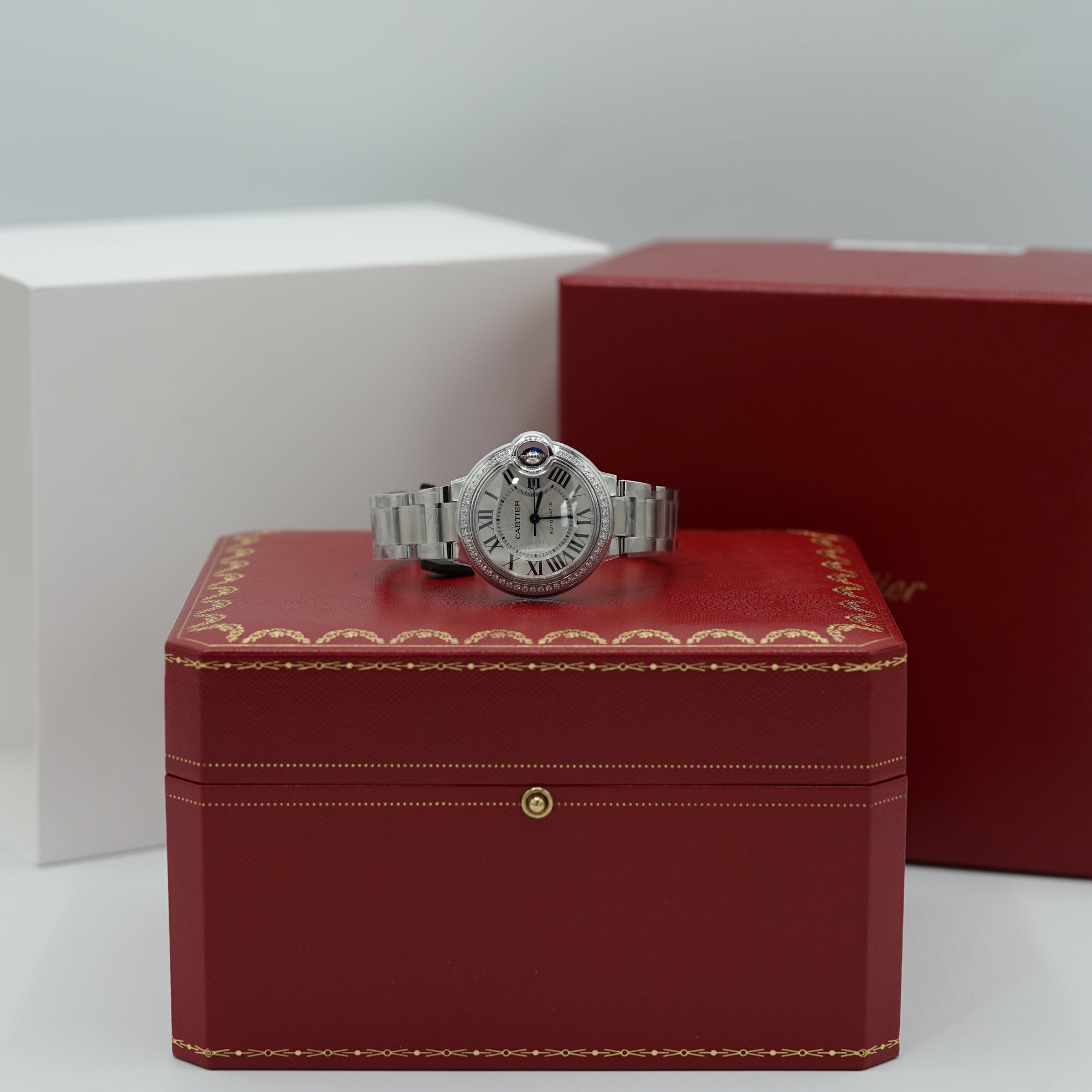 Cartier Ballon Bleu 36 mm Steel Silver Dial Bracelet W4BB0024 - WATCHXNYC