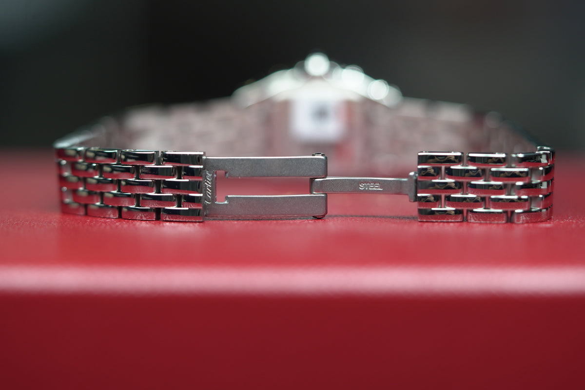 Cartier Panthère Mini 25 mm x 19 mm Silver Dial Steel Bracelet WSPN0012 - WATCHXNYC