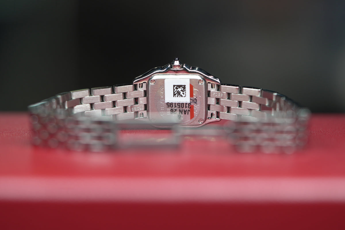 Cartier Panthère Mini 25 mm x 19 mm Silver Dial Steel Bracelet WSPN0012 - WATCHXNYC