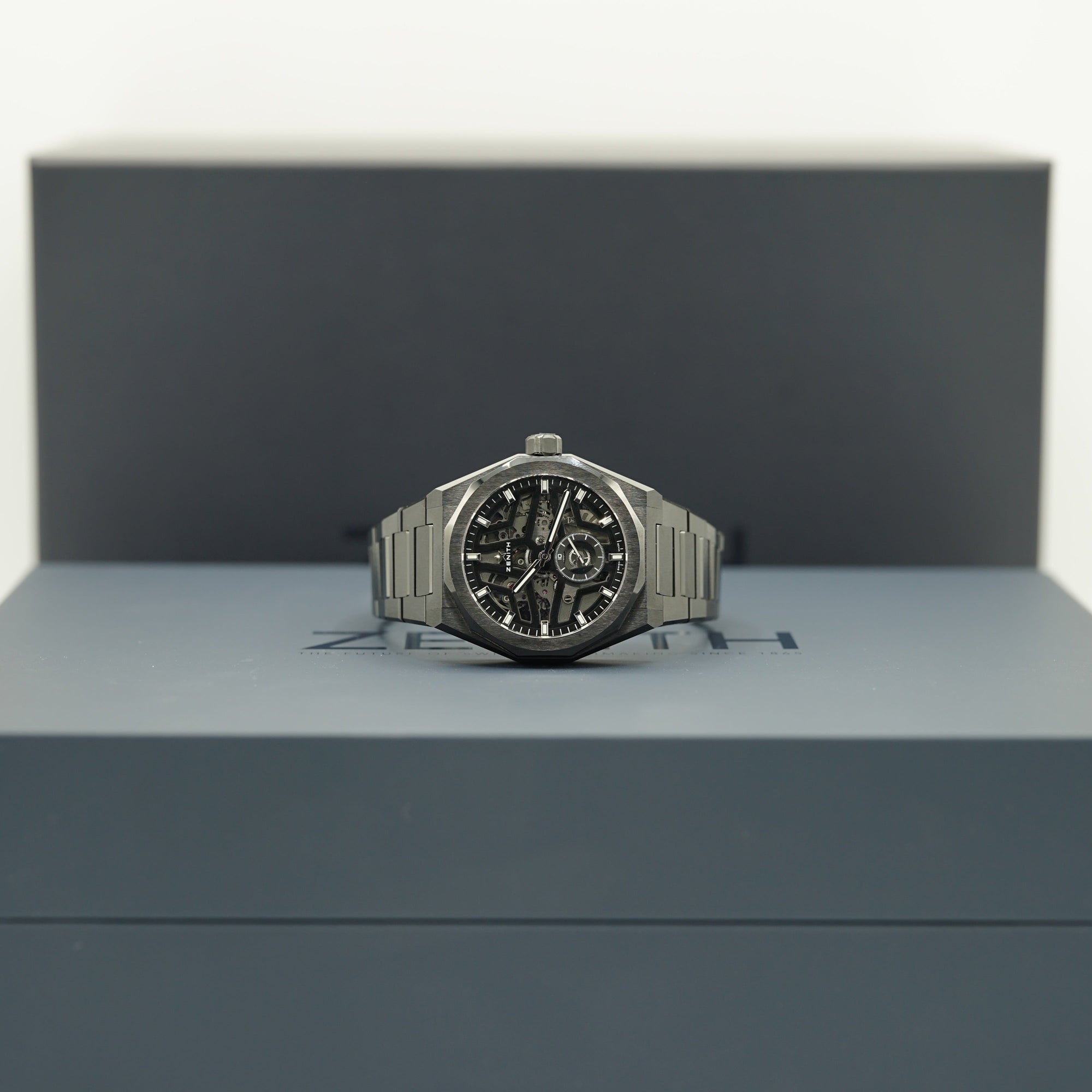 Zenith DEFY Skyline Skeleton 41 mm Black Dial Black Ceramic Bracelet 49.9300.3620/78.I001 - WATCHXNYC
