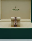 Rolex Oyster 40 mm Olive Green Dial 18 kt Everose Gold President, Semi-Circular Three-Piece Links 228235-0025 - WATCHXNYC
