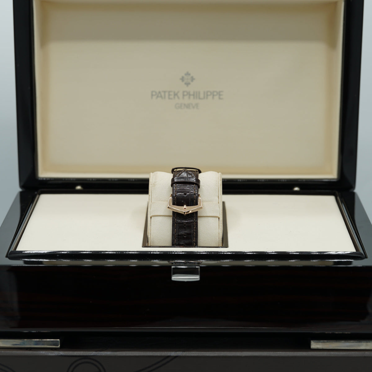 Patek Philippe 5205R-001 Annual Calendar Complications 40mm Opaline White Dial Rose Gold - WATCHXNYC