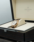 Patek Philippe 5205R-001 Annual Calendar Complications 40mm Opaline White Dial Rose Gold - WATCHXNYC