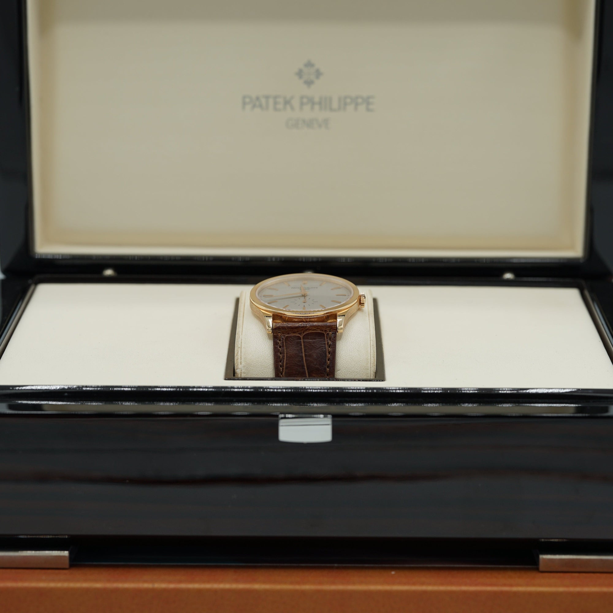 Patek Philippe Calatrava 37mm Silver Dial Rose Gold 5196R-001 - WATCHXNYC