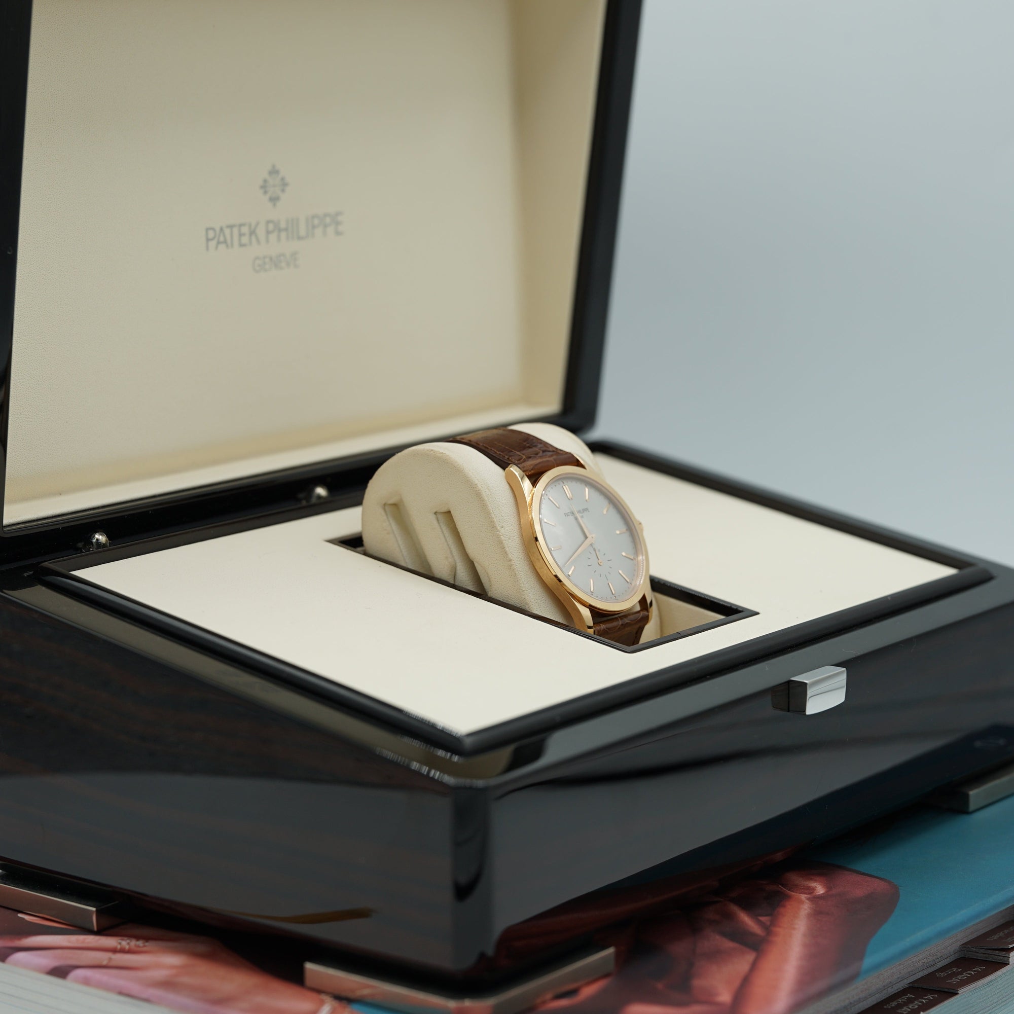 Patek Philippe Calatrava 37mm Silver Dial Rose Gold 5196R-001 - WATCHXNYC