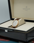 Patek Philippe Calatrava 37mm Silver Dial Rose Gold 5196R-001 - WATCHXNYC
