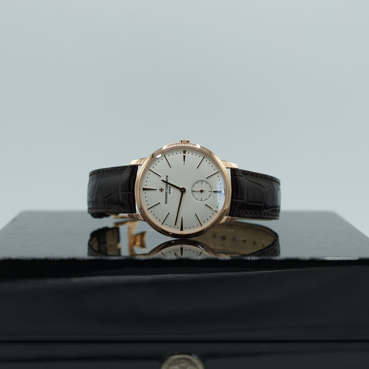 Vacheron Constantin Patrimony manual-winding 42 mm Silver Dial 18K Pink Gold   Leather Strap 1110U/000R-B085 - WATCHXNYC
