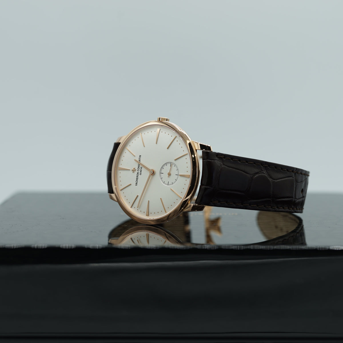 Vacheron Constantin Patrimony manual-winding 42 mm Silver Dial 18K Pink Gold   Leather Strap 1110U/000R-B085 - WATCHXNYC