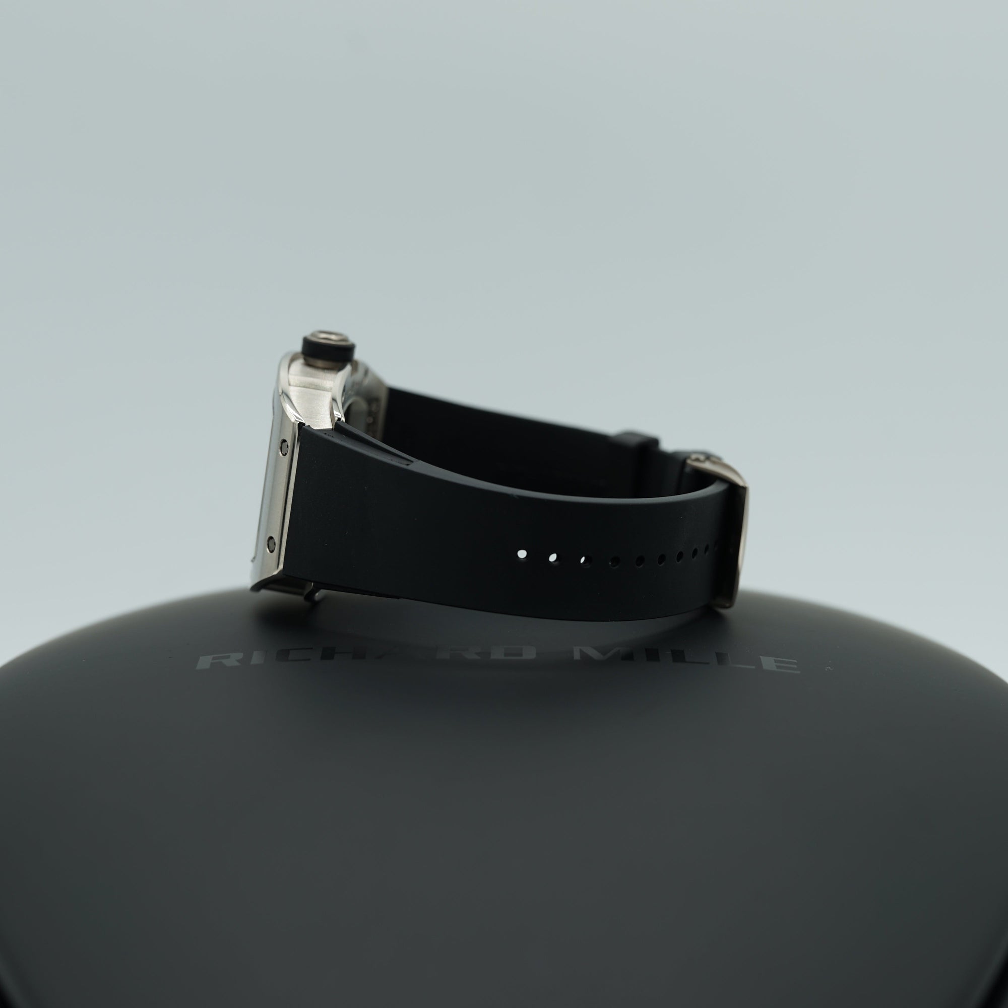 Richard Mille RM005 White Gold 38 mm x 45 mm Transparent Dial White Gold Rubber Strap - WATCHXNYC