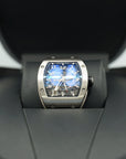 Richard Mille RM005 White Gold 38 mm x 45 mm Transparent Dial White Gold Rubber Strap - WATCHXNYC