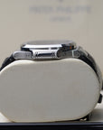 Patek Philippe Nautilus 40.5 mm Black Dial Stainless Steel   Leather Strap 5726A-001 - WATCHXNYC