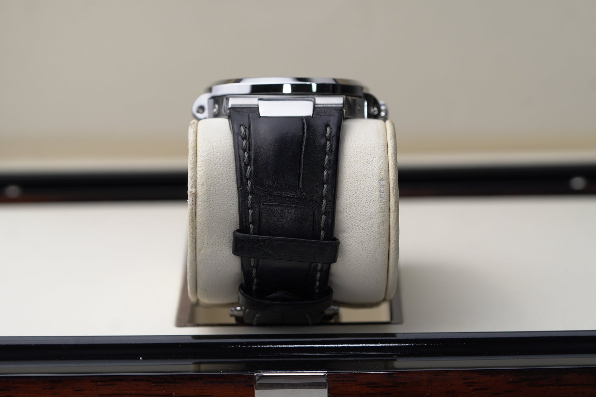 Patek Philippe Nautilus 40.5 mm Black Dial Stainless Steel   Leather Strap 5726A-001 - WATCHXNYC