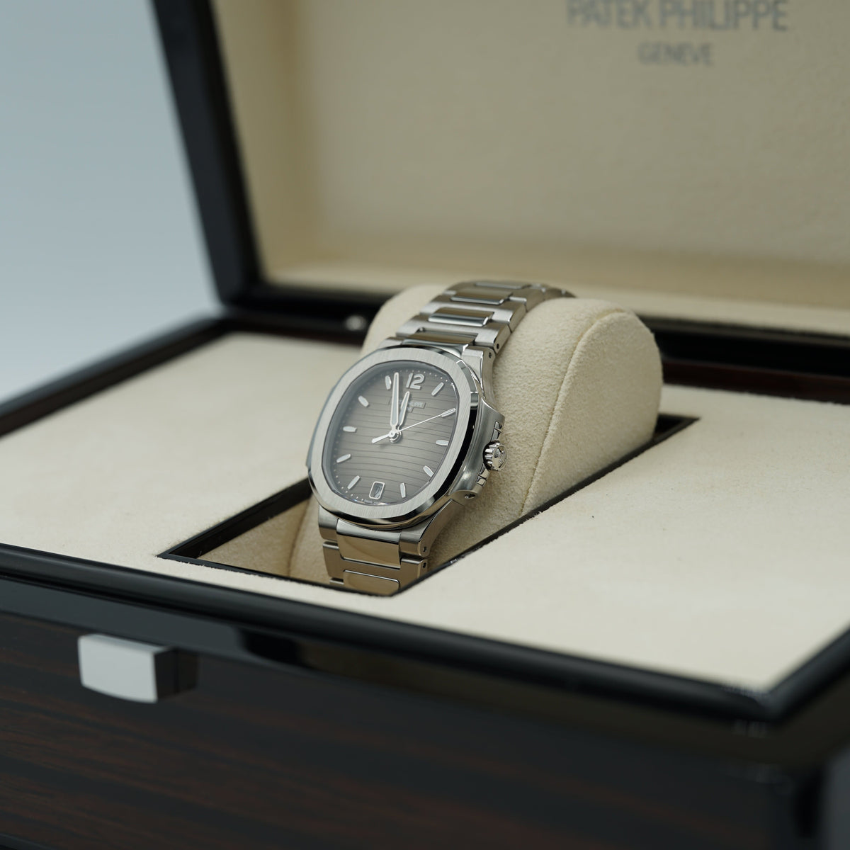 Patek Philippe Nautilus 35.2 mm Gray Dial Stainless Steel Bracelet 7118/1A-011 - WATCHXNYC