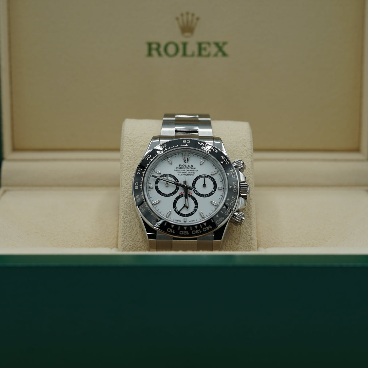 Rolex Daytona 40mm White Dial Stainless Steel Oyster Bracelet 126500LN - WATCHXNYC