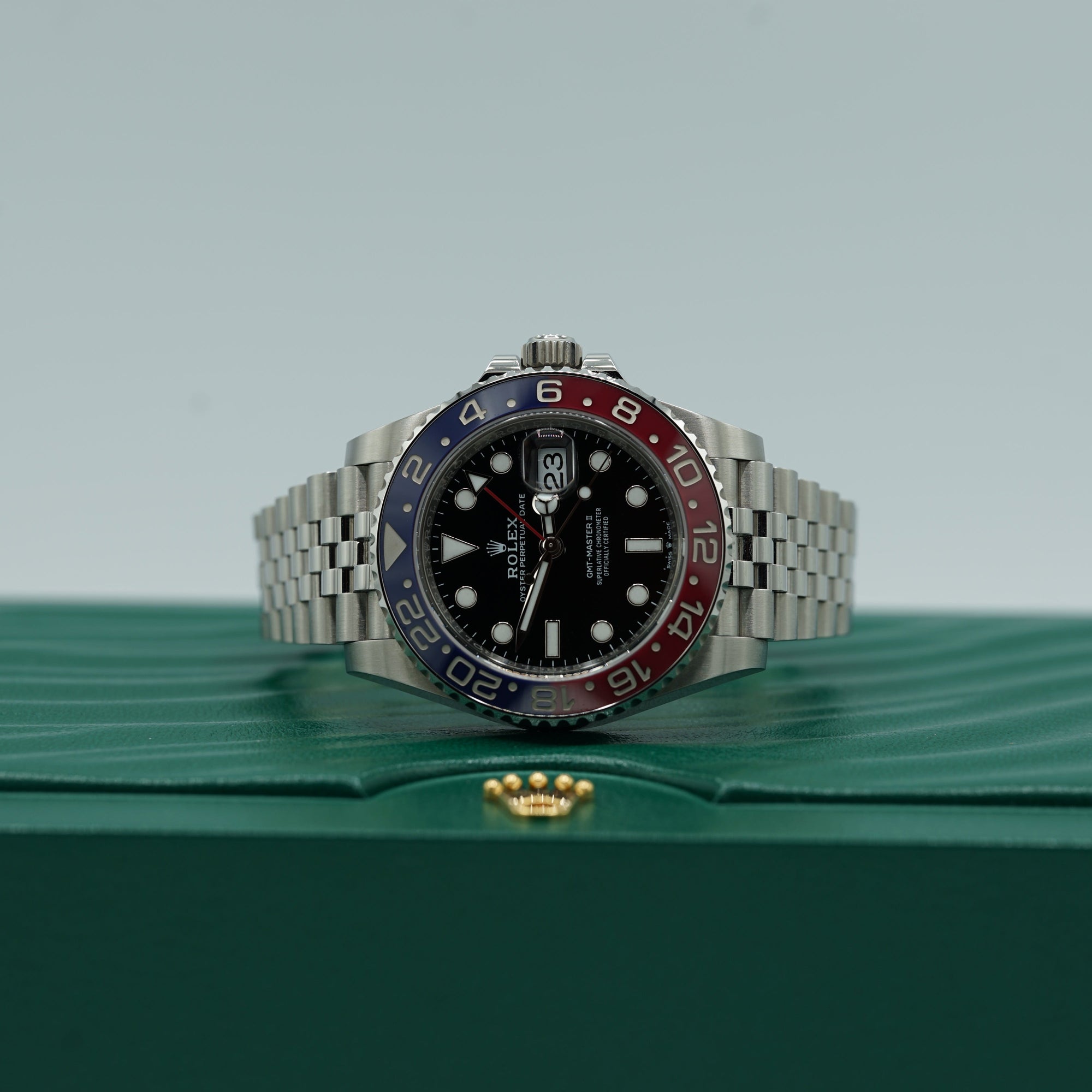 Rolex GMT-Master II Pepsi 40 mm Black Dial Oystersteel Jubilee Bracelet 126710blro-0001 - WATCHXNYC